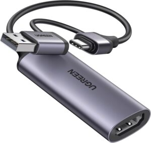 UGREEN HDMI Video Capture 4K 1080P HD 60FPS Ingresso USB C Scheda di Acquisizione per Streaming Gaming OBS Compatibile con PC Switch PS5 Xbox MacBook iPad Camera